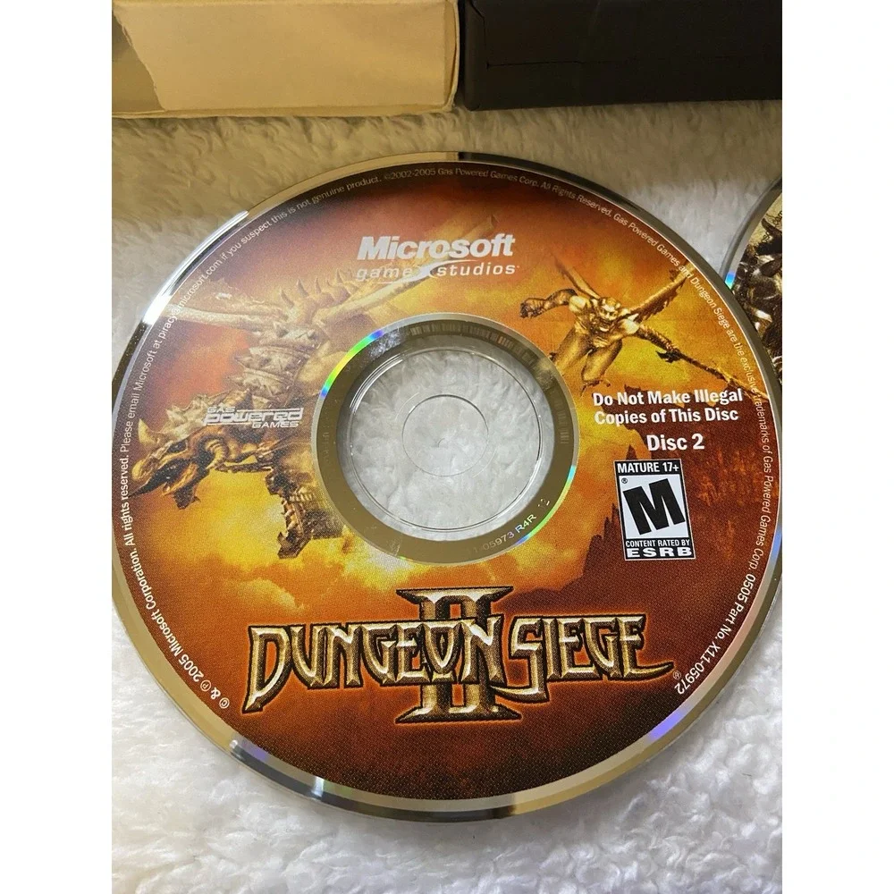 Dungeon Siege II PC CD ROM Computer Game 2005 CIB Manual 4 Discs Mature‎